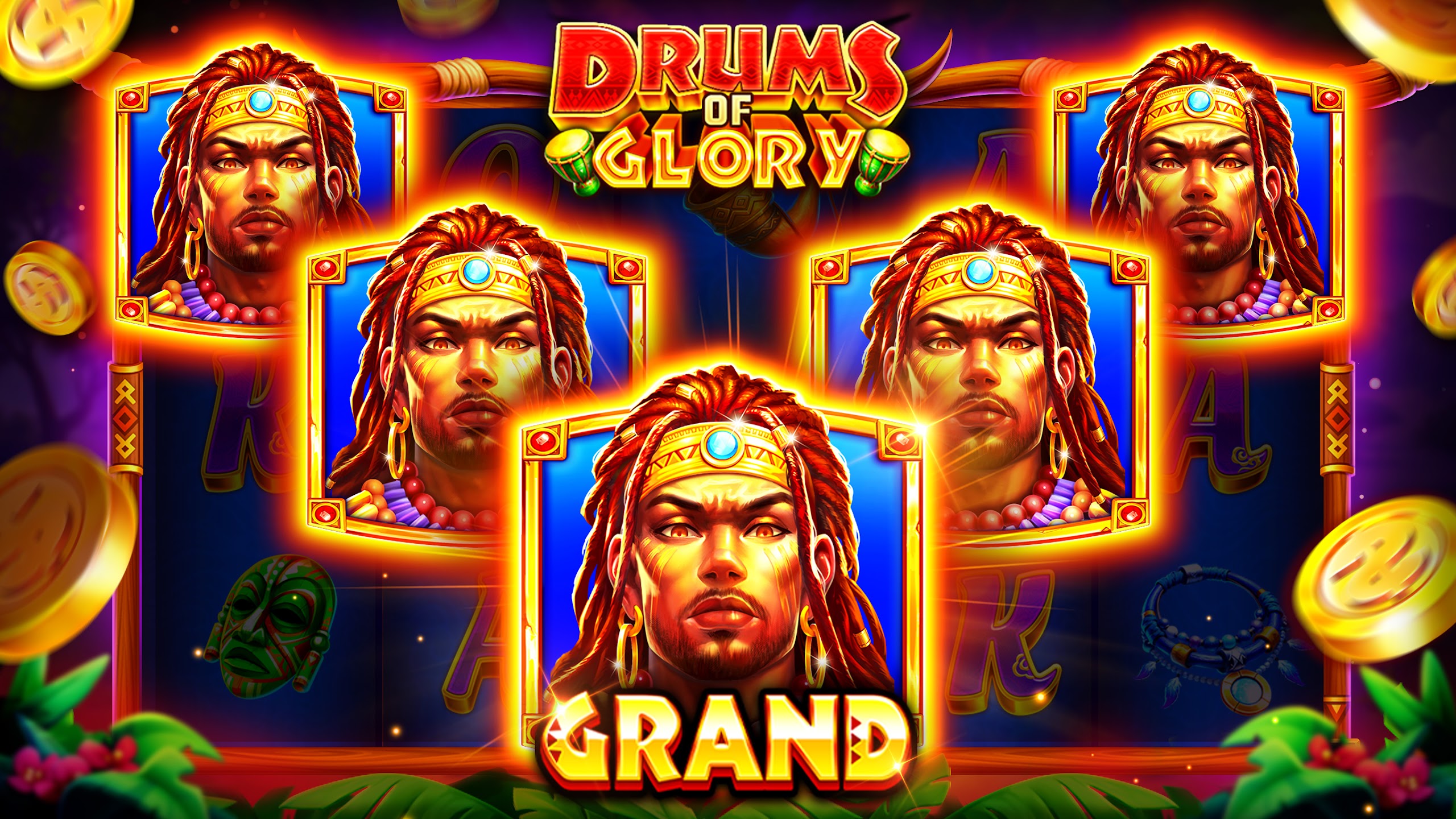 Interfaz de tragaperras con personaje animado y botones de apuesta