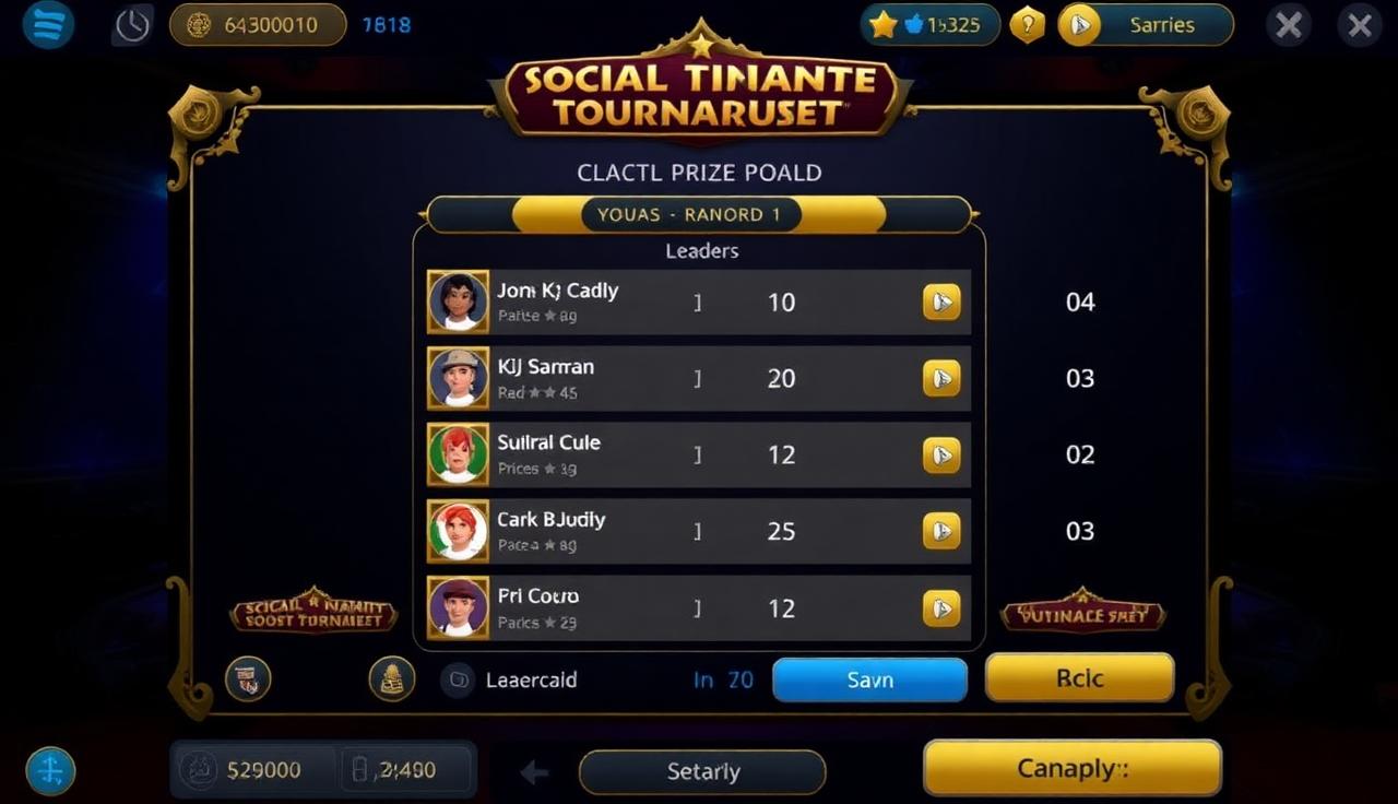 Torneo social con clasificación en vivo